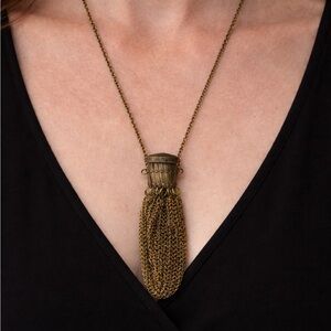 Vintage Gold Tassel Necklace